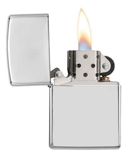 Imagen 3 de 10 de Encendedor Zippo Lighter High Polish Chrome Plata