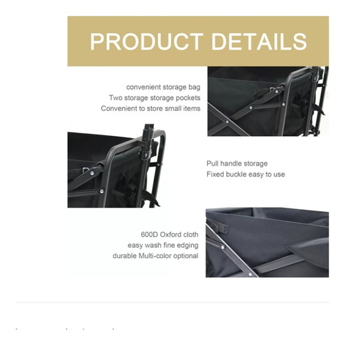 Carrito Para Compras Plegable Ideal Para Camping 8 Pulgadas