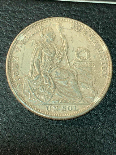 Peru 1 Sol 1924 Prata Mbc Mn341