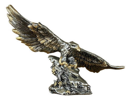 Águila Con Serpiente Y Cerezas 18cm Plateado, Estatua Jart Plateado