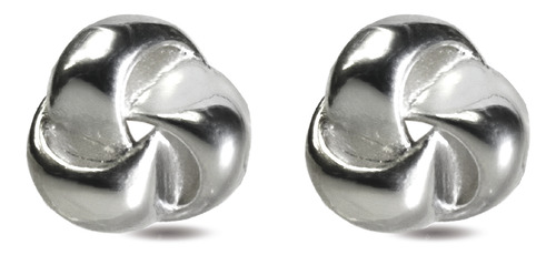 Aretes En Forma De Nudo Para Mujer Plata Ley .925 Elegantes Finos Ligeros Moda Ideales Para Regalar Set De 2 Aretes