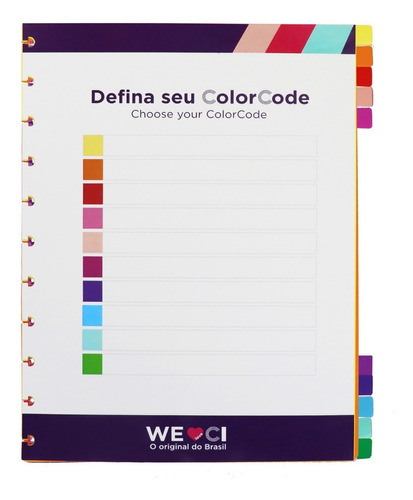 Divisórias Caderno Inteligente Grande Colorcode C/10