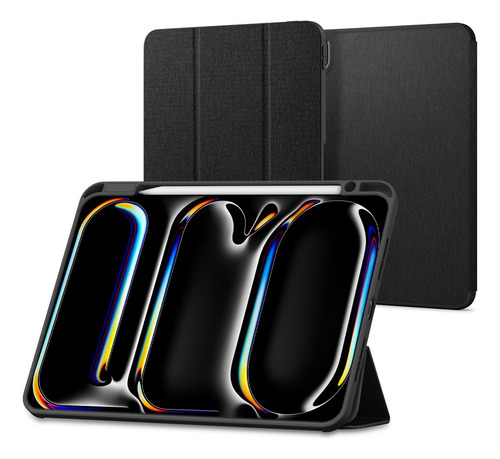 Funda Para Ipad Pro 11 Spigen M4 2024 Negra Triple Pliegue Negro