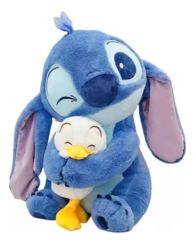 Peluche Stitch Guiño Abrazando A Un Pato Lilo & Stitch 40 Cm