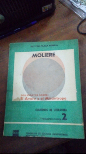 Libro  Moliere    Dos Ensayos Sobre Al Avaro Y El Misántropo