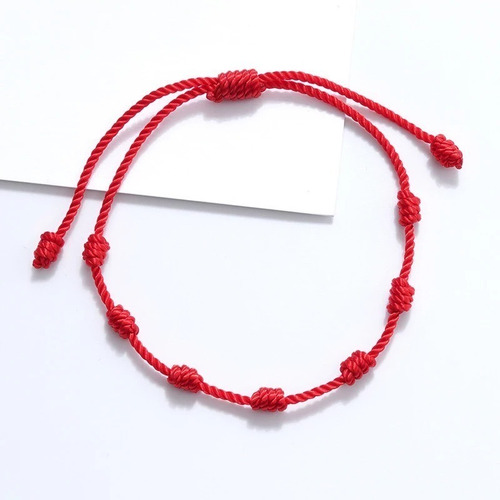 Pulseira Vermelha De Sete Nós Kabbalah Para Afastar O Mal