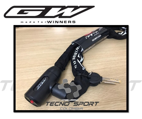 Imagen 5 de 8 de Candado Gw Cadena Seguridad Bicicleta Moto Multiusos Oferta
