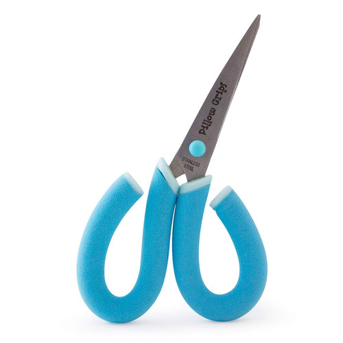 Tijera : It's Academic Pillow Grips 8-inch Scissors Azul