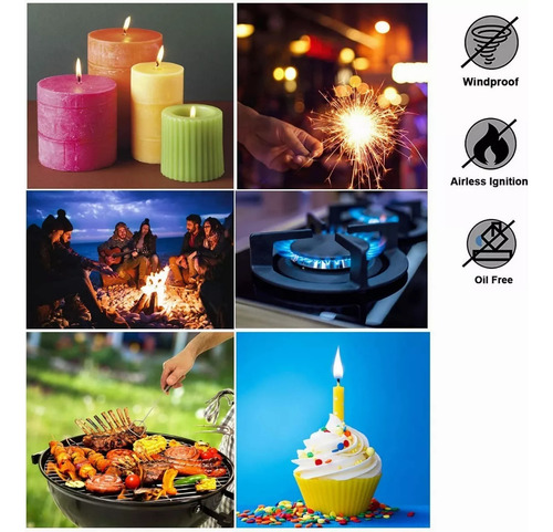 Encendedor Eléctrico Y Portátil Usb Recargable P/cocina, 2pz