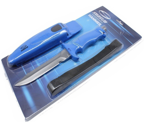 Imagem 1 de 1 de Faca Mergulho Pesca Com Ponta E Martelete Inox Hammer Seasub