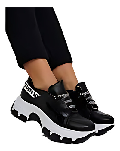 Zapatilla Mujer Plataforma Sneakers Love Urbana Liviana