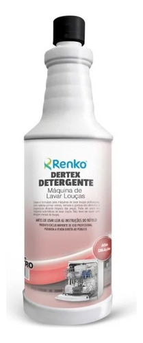 Dertex Detergente Maquina Lavar Louca Renko 1lt