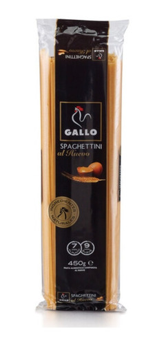Pasta Spaguttini Al Huevo Gallo Gourmet Bolsa 450g