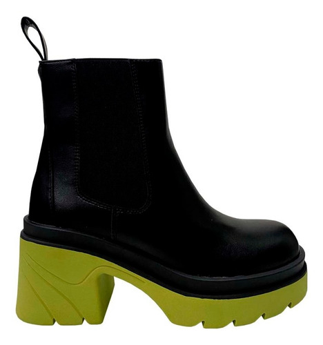 Botin Ecocuero Zaz60 Negro Amarillo