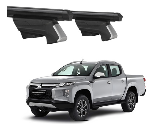 Barras De Techo Eqmax Mitsubishi L200 Triton 2021-2023 Negro