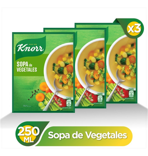 Sopa De Vegetales 60g 3 Unidades Knorr