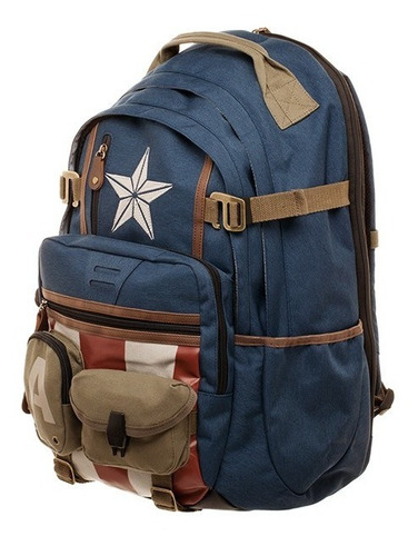 Marvel Capitán América Mochila Escolar Viaje Portátil Bolsa