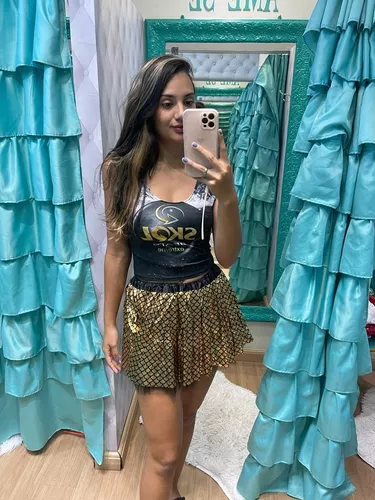 Fantasia Sereia Princesa Conjunto Saia e Top Piscina Pés