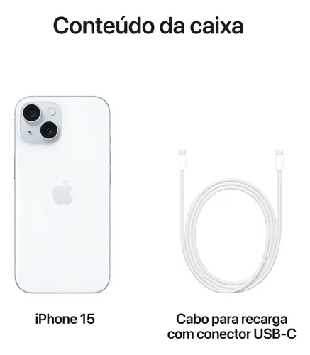 Apple iPhone 15 (256 GB) - Azul | Parcelamento sem juros