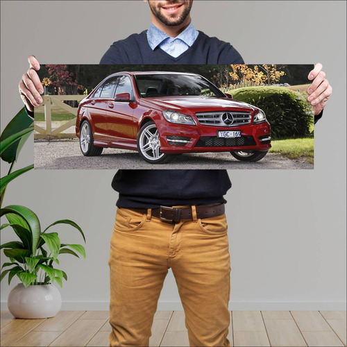 Cuadro 30x80cm Auto 2011 Mercedes Benz C Class A 883