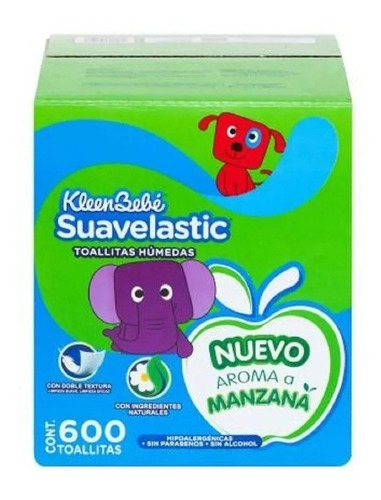 Toallitas Húmedas Kleen Bebé Suavelastic Caja Con 600 Pz 