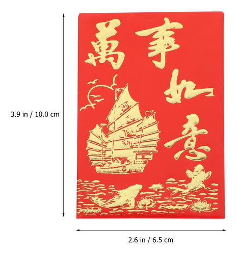 Cartera Con Sobre Rojo De Año Nuevo De Hong, 160 Unidades