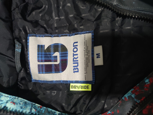 Campera De Nieve Hombre Burton Dryride Talle M Usada Varios Medium Impermeable (Usado)