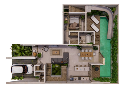 Imagen 18 de 18 de Increíble Casa De 3 Hab. Con Skyview, Y Alberca Propia Y Tobogán En Tulum P3457