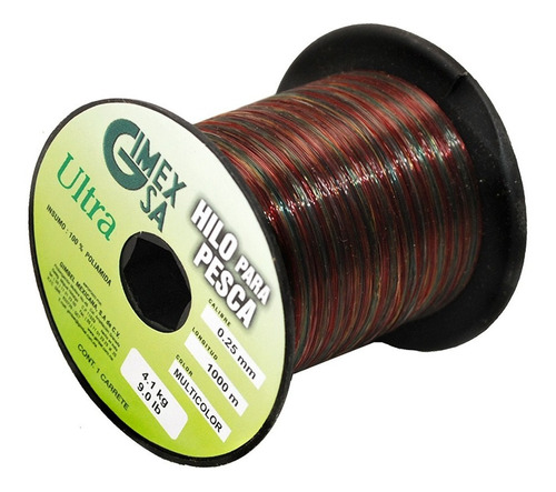 Linea De Pesca Ultra Gim 0.40mm Resis 9kg Var Colores 1000m