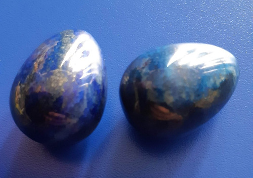 Set De 2 Piedras Huevo De Piedra Lapiz Lazuli 