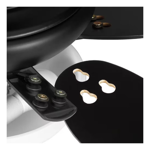 Ventilador Techo 52 Pulgadas Luz Led Aspas Reversibles Cantidad De Aspas 5 Estructura Negro Aspas Negro / Cafe Diámetro 1.321 M