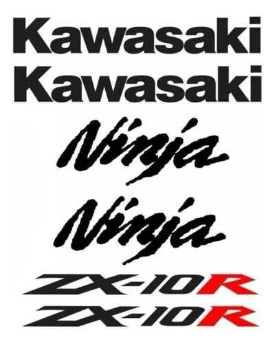 Kit Jogo Faixa Emblema Adesivo Kawasaki Zx10r 2006 Zx 10r