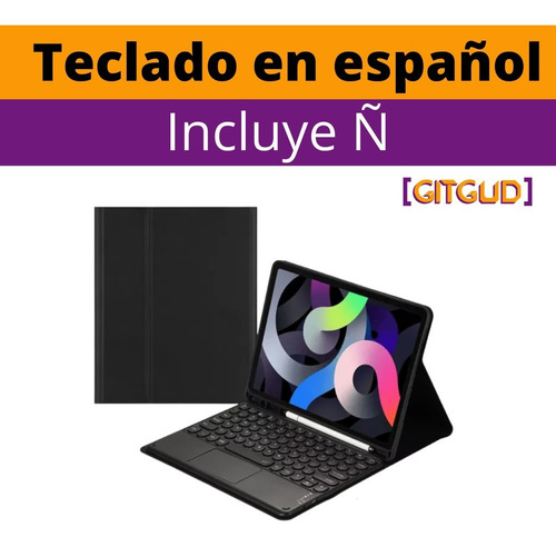 Imagen 3 de 5 de Funda Con Teclado Español + Touchpad Para iPad Air 4/5 10.9