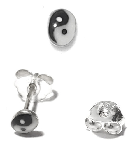 Aro Miniatura Solitario Plata 925 Yin Yang Por Unidad
