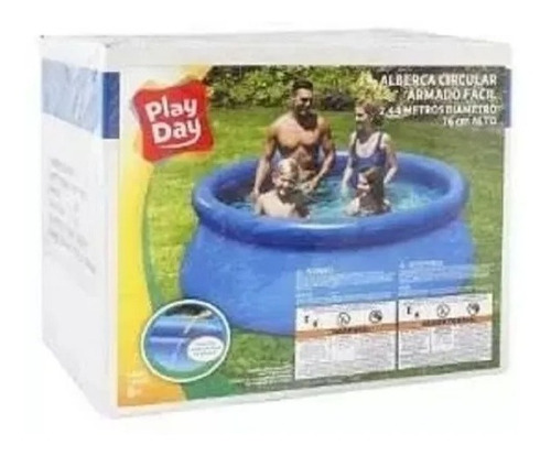 Alberca Inflable Circular 2.44 X 76 Cm