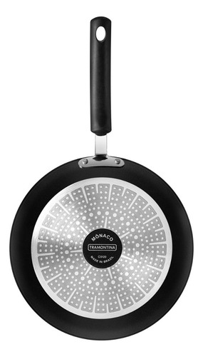 Frigideira De Indução Rasa Tramontina Mônaco Preta 24cm Cor Preto
