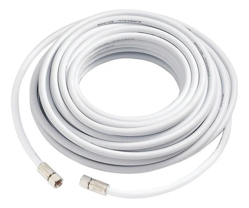 Cabo Rg59 Montado 12m P/ Antena De Tv 67% Malha C/ Conector
