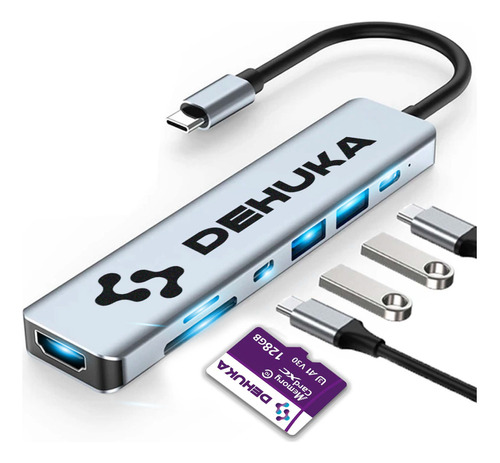 Dehuka Adaptador Hub Usb c a HDMI Compatible Notebook Mac Macbook Laptop