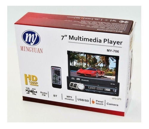 Radio Auto 1 Din Mirror Link Pantalla Táctil Hd