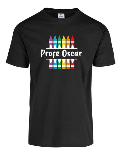 Playera Para Maestros Personalizable Crayolas Dama Cab 15pz