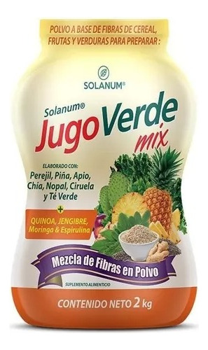 Solanum Jugo Verde Mix Quinoa Jengibre Piña Apio 2kg Sfn
