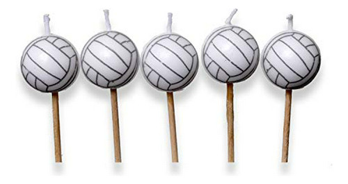 Voleibol Velas Del Cumpleaños (paquete De 5, Bolas Esféricas