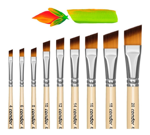 Pincel Chanfleado Angular Nº 12 S 427 Condor Sintético Konex