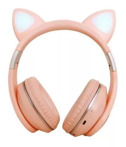 Headphone Headset Gatinho Orelha De Gato Com Led Fone De Ouvido Lt30 (Lilas)