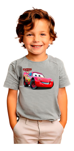 Polera Estampada 100%algodón Niño Cars 