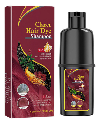 Shampoo De Tintura De Cabelo À Base De Ervas De 100 Ml 3 Em