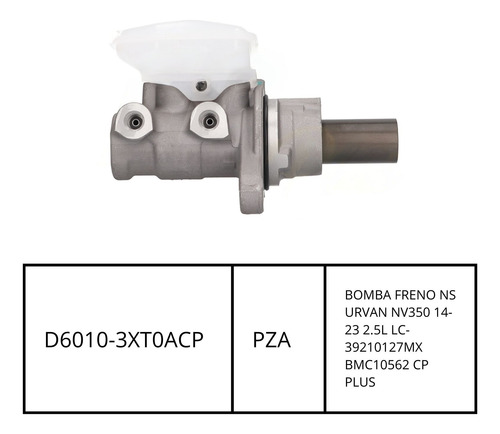 Bomba Freno Ns Urvan Nv350 14-23 2.5l Lc-39210127mx Bmc10562
