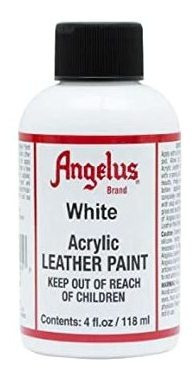 Pintura Angelus De 4oz Color Blanco Para Cuero, Vinil Y Más.