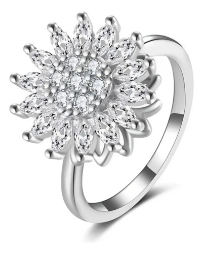 Anillo Giratorio Girasol Acero Quirúrgico Ajustable