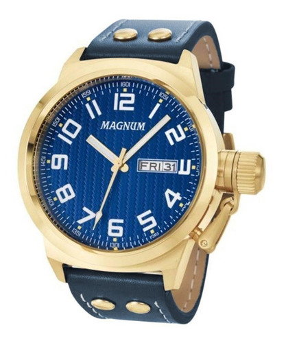 Relógio Masculino Magnum Analógico Ma32765a - Dourado